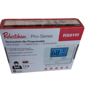 Termostato digital 24v Robertshaw 1 F- 1 Calor no programable RS8110